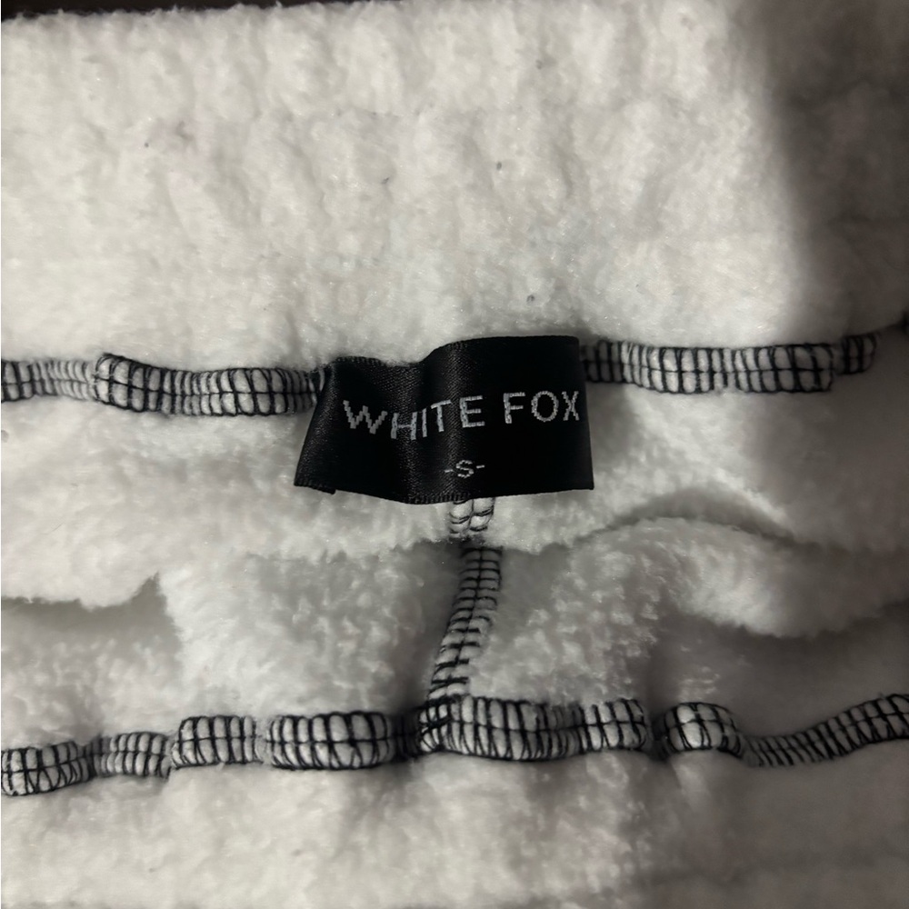 White Fox Cozy White Fleece Pants